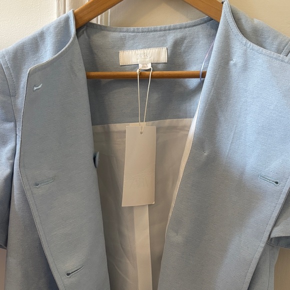 NWT Zara Sky Blue Blazer Small - Picture 6 of 10